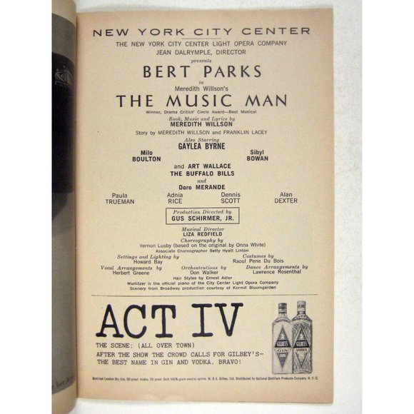 Bert Parks The Music Man Playbill June 1965 Gaylea Byrne Buffalo Bills Boulton - Picture 4 of 8